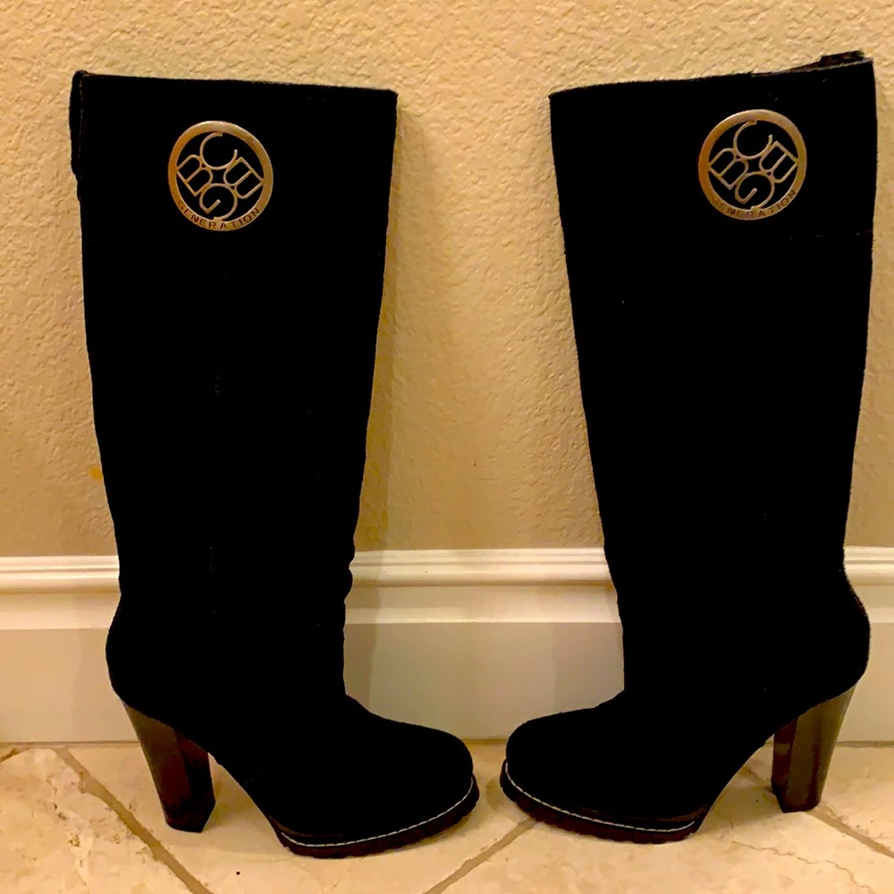 Black BCBG Suede boots
